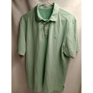 Tommy Bahama Polo‎ Shirt Mens L Green Island Zone Preppy Golf Workwear Traveler